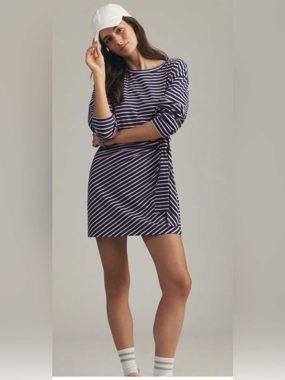 NWT Anthropologie Daily Practice Stripped Wrap Dress